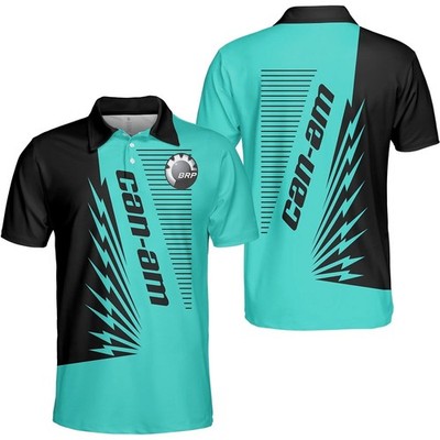 *Custom Name* Men's Can-am Logo Polyester Polo Shirt - S-5XL