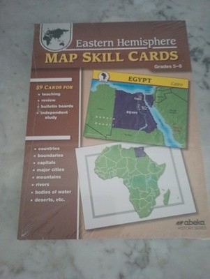 Abeka Eastern Hemisphere Map Skill Cards Grades 5-8