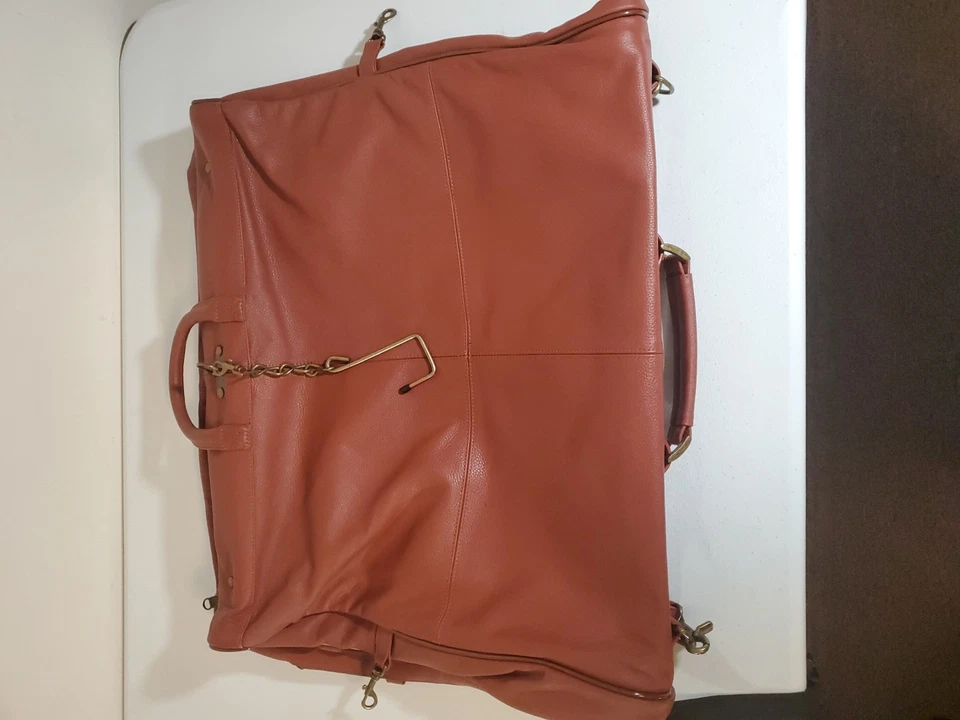 Garment bag suitcase Amerileather Brown  travel luggage carry on - Image 2 of 4