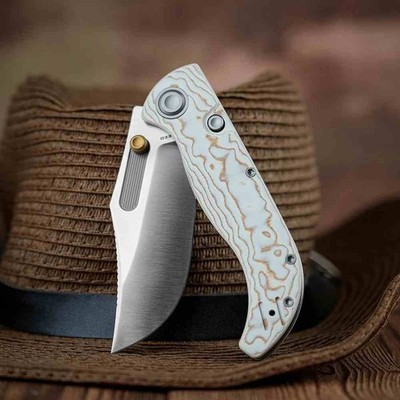 VOSA3906  Vosteed Naga Blade Steel S35VN Handle Micarta Scales Top Linerlock