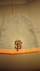MLB San Francisco Giants Beanie Hat Knit Youth Size Medium Grey And Orange  — photo 1