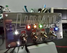 Custom Lunati Cams Switch Panel For Hotrod-ratrod-drag Car-race Car Sun Sw Custom Lunati Cams Switch Panel For Hotrod-ratrod-drag Car-race Car Sun Sw