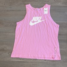Nike Sportswear Icon Futura Tank Top Men  s AR4991-621 Pink/White Size XL