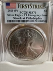 2021-(P) American Silver Eagle Type 1 Emergence issue PCGS MS70