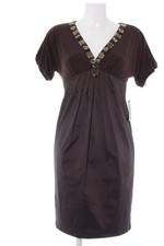 ADRIANNA PAPELL Ballonkleid Damen Kleid Gr. DE 34 brombeerrot Elegant