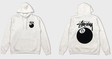 Stussy 8 Ball Unisex Hoodie Streetwear Graphic Pullover Reprint S-5XL