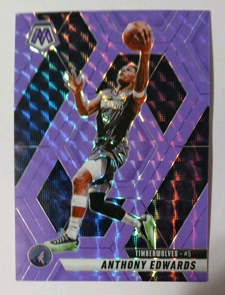 2024-25 Panini Mosaic Purple Fluorescent Prizm ANTHONY EDWARDS #36 /249