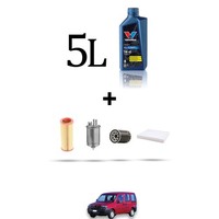Hoffcar Set Service 4 Filter Und 5L ÖL FüR Fiat Doblo 1.9 D 46Kw Von 2000