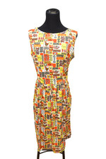 Vintage Kay Windsor 70s(?) Dress Side Zip Size M(?)  Herb Spice Kitchen Theme