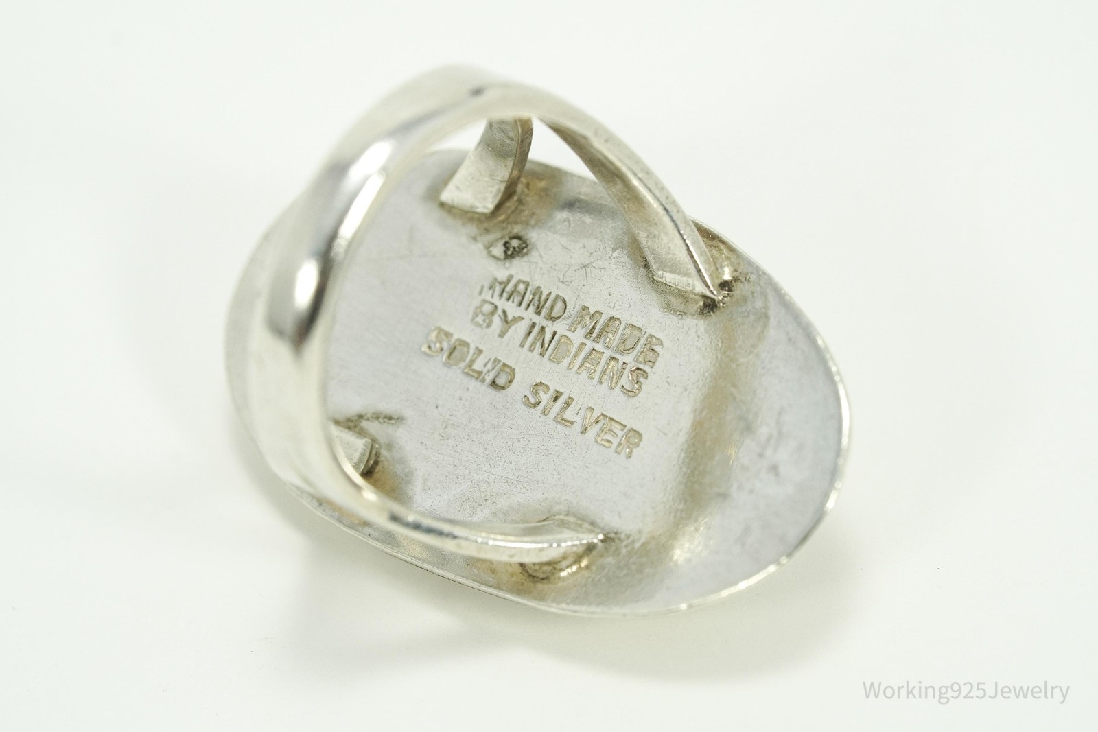 Vintage Native American Handmade Solid Silver Rin… - image 7