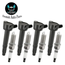 4pcs Ignition Coil and Spark Plug For 2009-2019 Toyota RAV4 2.5L L4