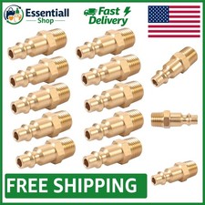 Industrial Grade Brass 1/4-Inch NPT Adapter Set - Quick Connect Solutions