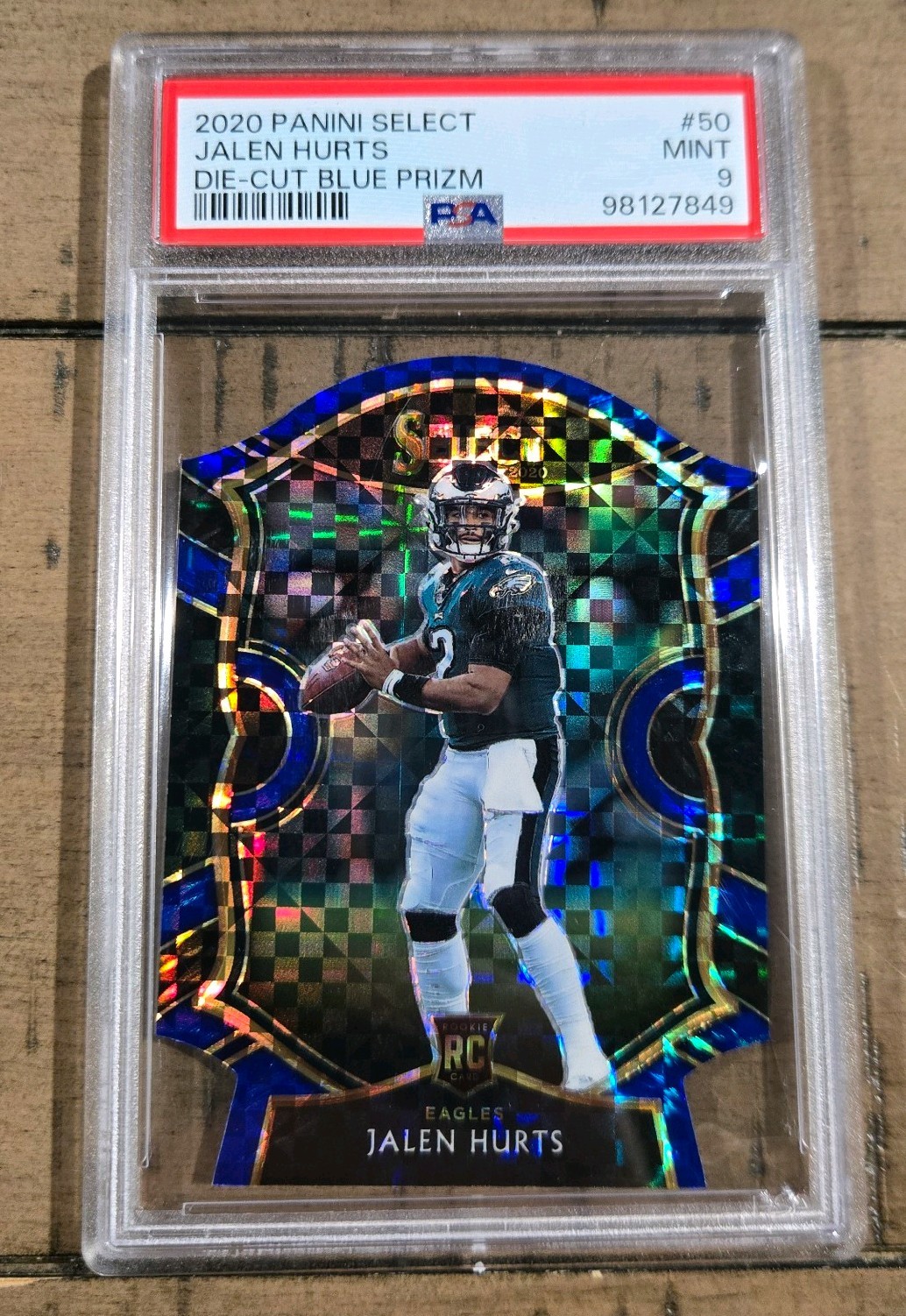 2020 Panini Select - Concourse Jalen Hurts #50 Blue Prizm Die-Cut (RC)