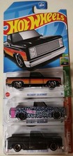 Lot of 3 Hotwheels '83 Chevy Silverado's Different Releases and Colors.