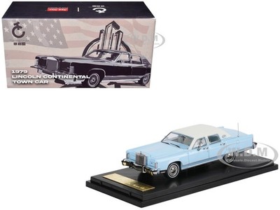 1979 LINCOLN CONTINENTAL TOWN CAR WEDGEWOOD BLUE 1/64 DIECAST BY SUN STAR 60004