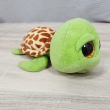 Ty Beanie Babies Zippy The Turtle Plushie with Gold-Brown Eyes