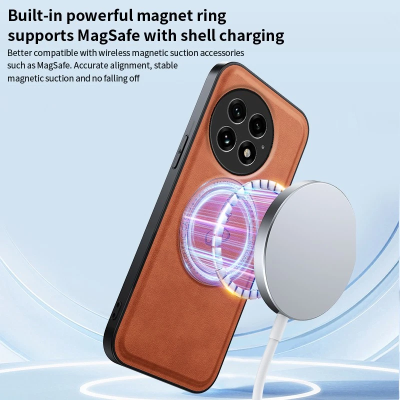 For OnePlus 13, Luxury Shockproof Phone Case Leather Wireless Charge Soft Cover - Image 2 of 4