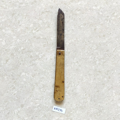 Vintage Handmade Anjar Foldable Blade Steel Brass Handle Knife Rustic KN294