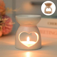 White Ceramic Incense Burner Candle Essential Oil Aromatherapy Diffuser Gift
