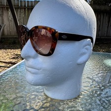 Fossil Eleanor PS2009L Tortoise Shell Cat Eye Sunglasses Black Temples Womens