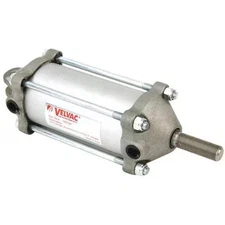 Velvac 100122 Air Cylinder, 2 1/2 In Bore, 4 In Stroke, Double Acting, Aluminum