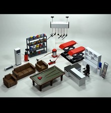 1/18 Diorama Garage Props Model Repair Workshop Tools Scene Model Accessories