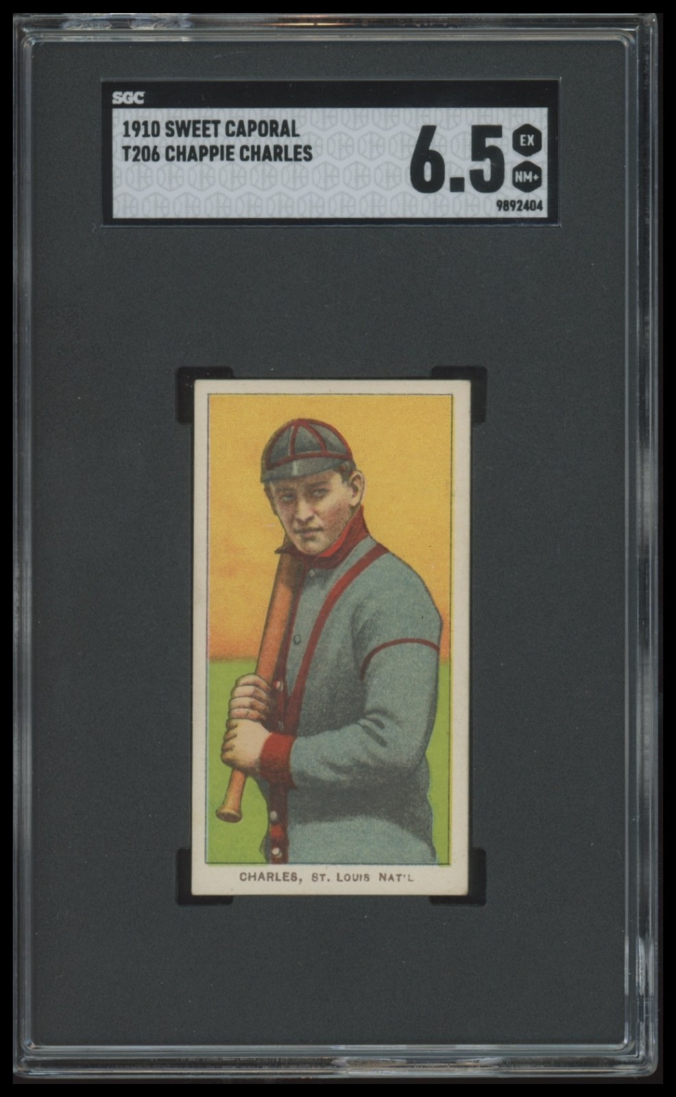 1909 T206 Chappie Charles Sweet Caporal 350/30 SGC 6.5