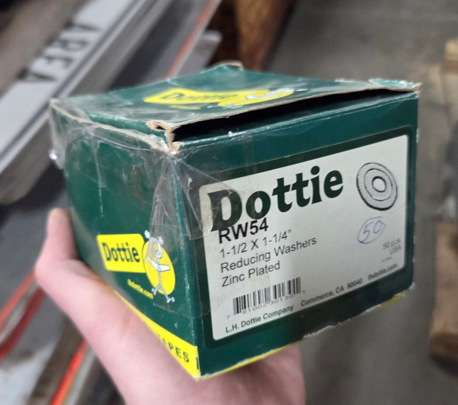 Dottie RW54 Reducing Washer, 1-1/2-Inch by 1-1/4-Inch, Zinc Plated, 50-Pack
