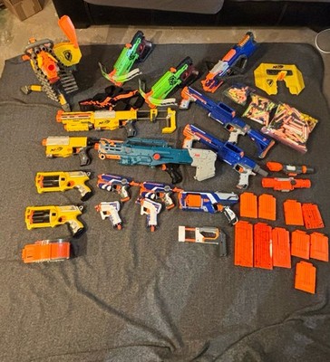 HUGE NERF N-Strike Dart Gun Lot w/ Darts & Accessories - Tested