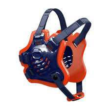 Cliff Keen F5 Tornado Wrestling Headgear/Earguards, Navy/Orange/Navy
