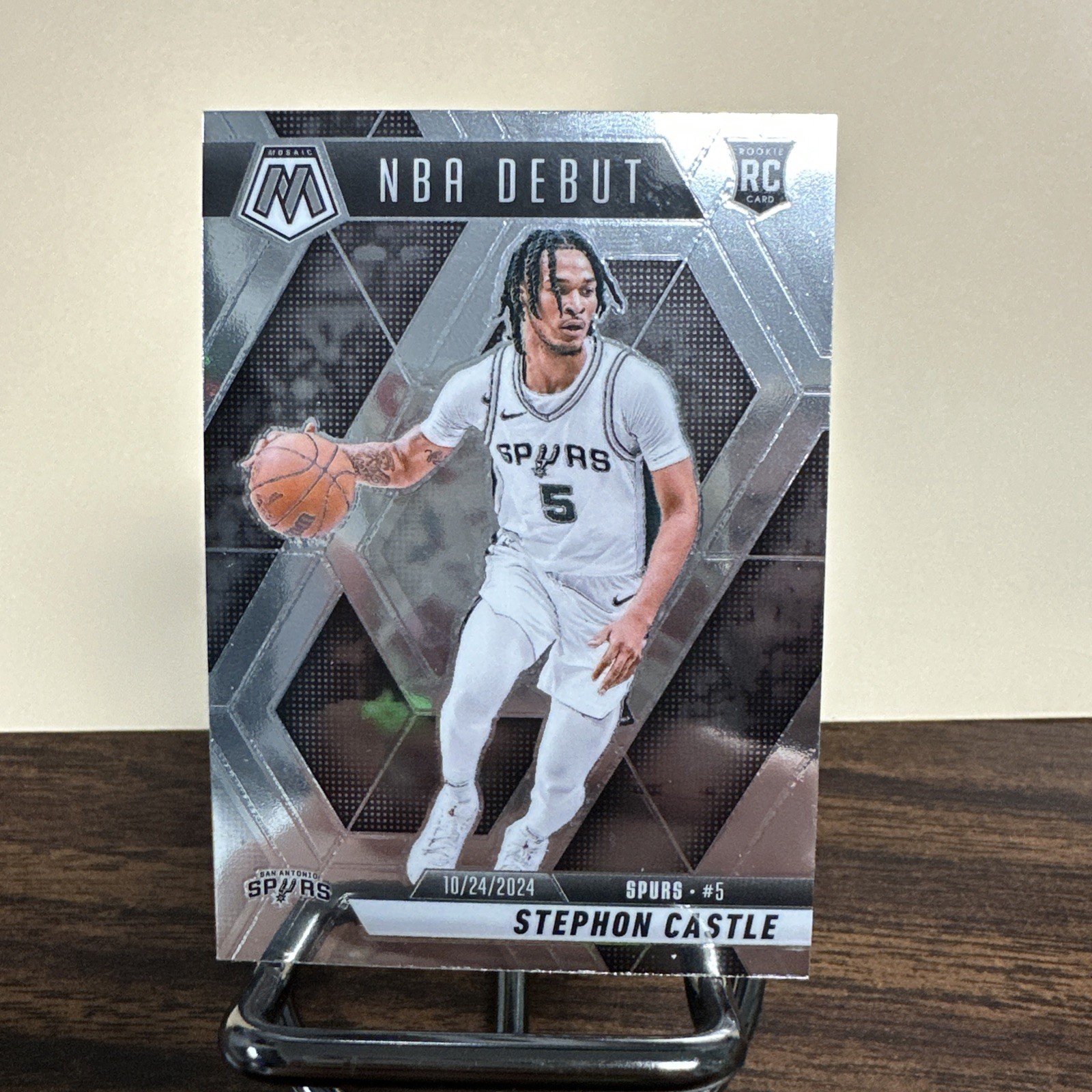 2024-25 Panini Mosaic - NBA Debut Stephon Castle #267 Silver Prizm (RC)