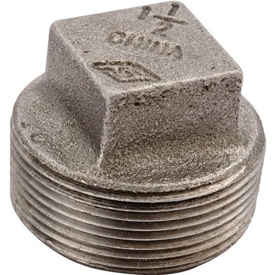 ProSource 31-1/4B Pipe Plug, 1/4 in, MPT, Square Head, Malleable Iron, SCH 40 Sc