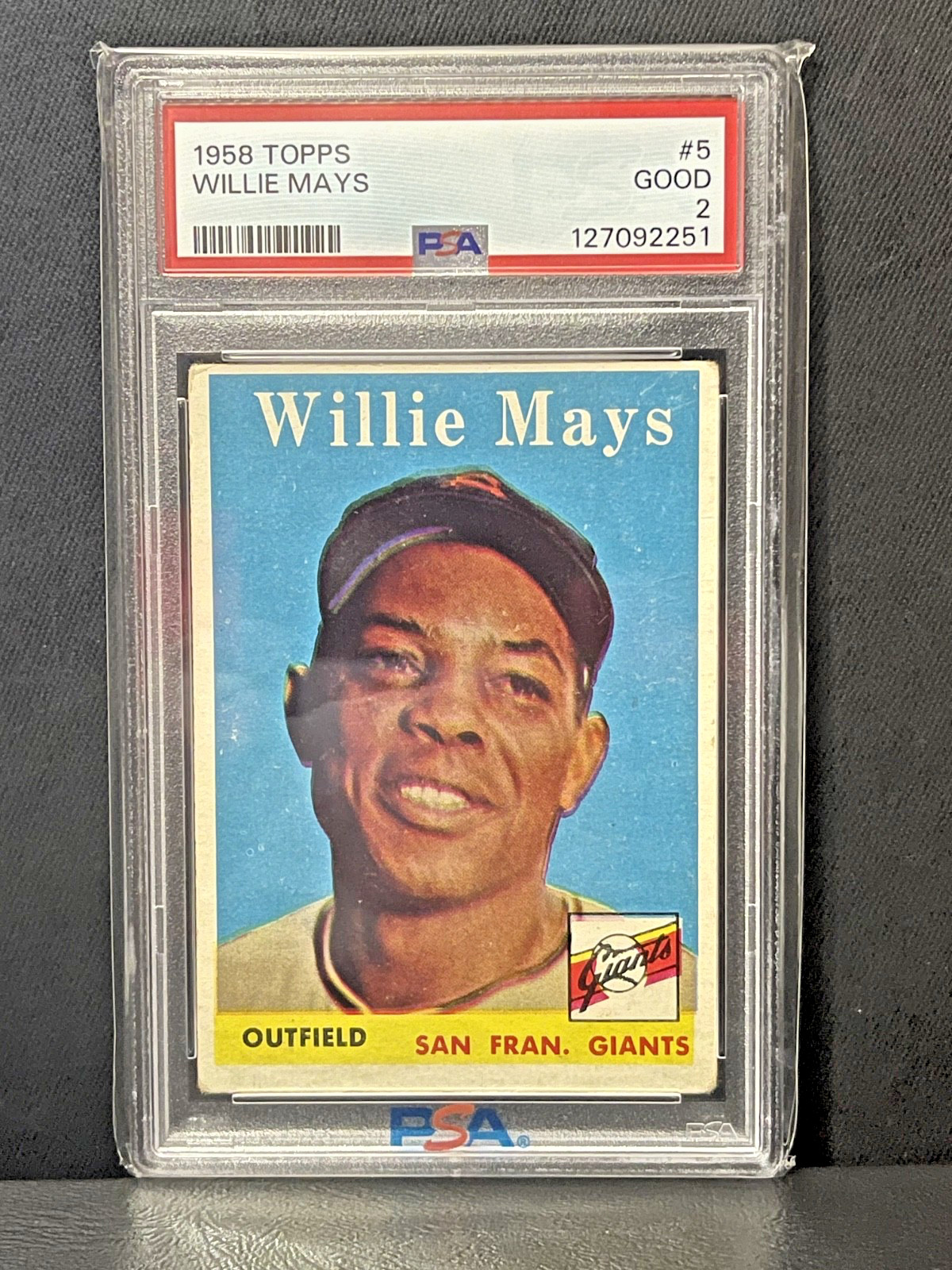 1958 Topps Willie Mays #5 PSA 2 HOF