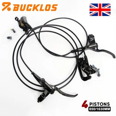 MTB Hydraulic Disc Brakes 4 Piston Front&Rear Mountain Bike Separate for SHIMANO - Image 1 of 4