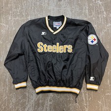 Vintage 90's Pittsburgh Steelers Starter NFL Pro Line Pullover Jacket Large