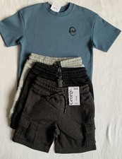 BNWT Boys 4 piece Top + cargo shorts set 5, 5-6 years NEXT, George Summer