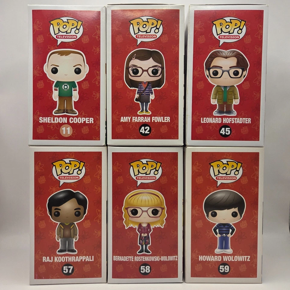 6 - FUNKO Pop Big Bang Theory Vaulted Sheldon Amy Leonard Raj Bernadette Howard - Image 4 of 4