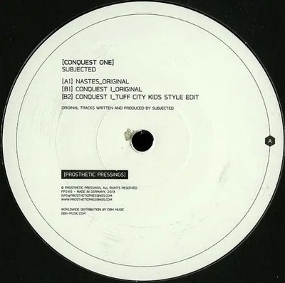 Subjected Conquest One Vinyl Single 12inch Prosthetic Pressings