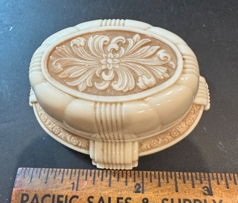 Fabulous Art Deco Celluloid Double Ring Presentation-Wedding-Engagement Box