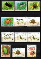  1cuba  Stamp, INSECTS and BIRDS, worldwide collection lot