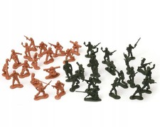 36 Soldaten Figuren auf Karte Plastik Spielzeug Kinder ab 3 Jahre