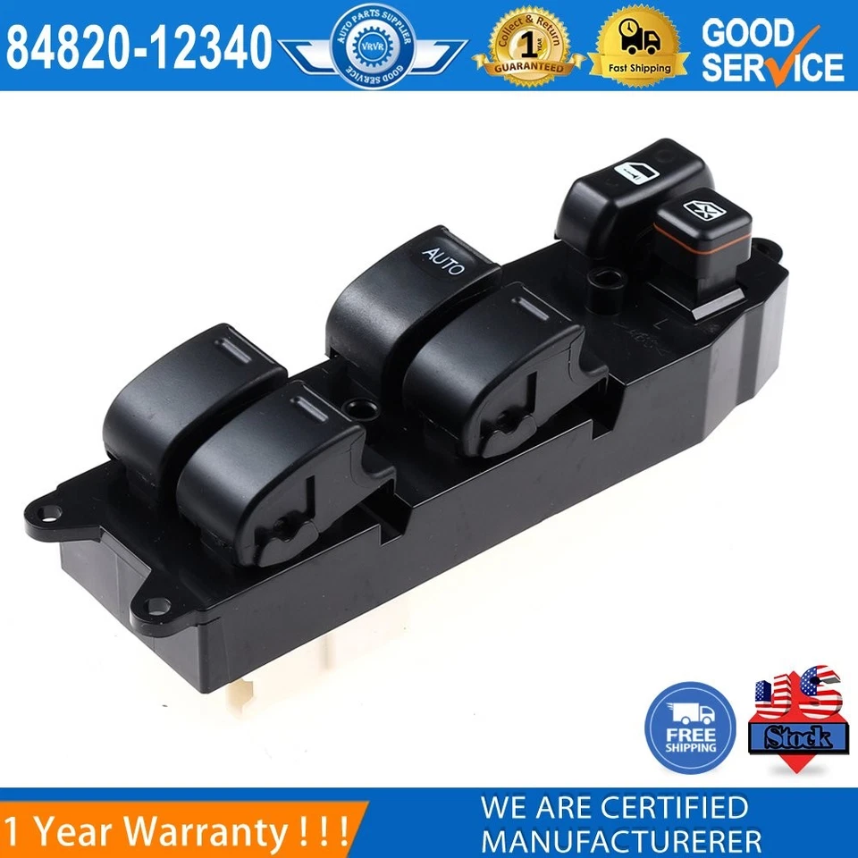 Interruptor ventana eléctrica 84820-12340 delantero izquierdo Toyota RAV4 1998 1999 2000 Foto 3 de 4