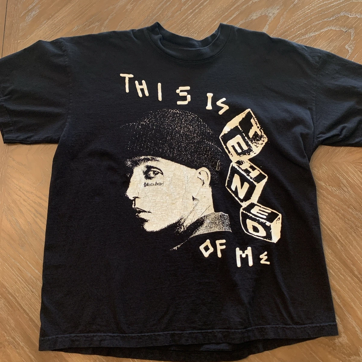 T-shirt Homme Ours Graphique Noir - Taille M, Coton, Manches Courtes, Occasion Très Bon état