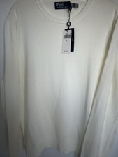 MENS XL TG CLASSIC CREAM 100 COTTON SWEATER BY RALPH LAUREN