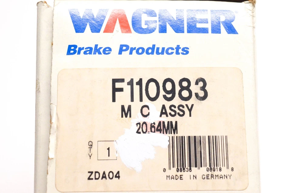 Conjunto de cilindro de freno maestro Wagner F110983 NOS Foto 3 de 3