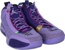 Zion Williamson Pelicans Signed GU Shoes vs Trail Blazers on 2/21/2020 w/Insc