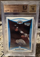 Buster Posey Giants 2008 Bowman Chrome Draft Rookie Auto Card Rc BGS 9.5/10 