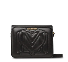 Love Moschino shoulder bag black across body strap Logo Brand New Authentic