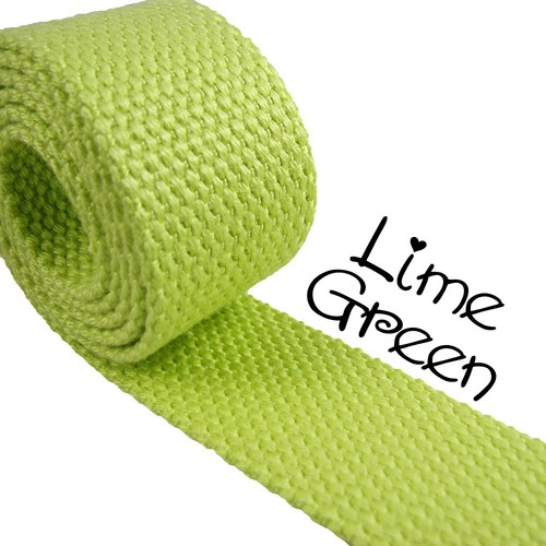 Tessitura di cotone medio pesante 1 iarda verde lime 1,25"