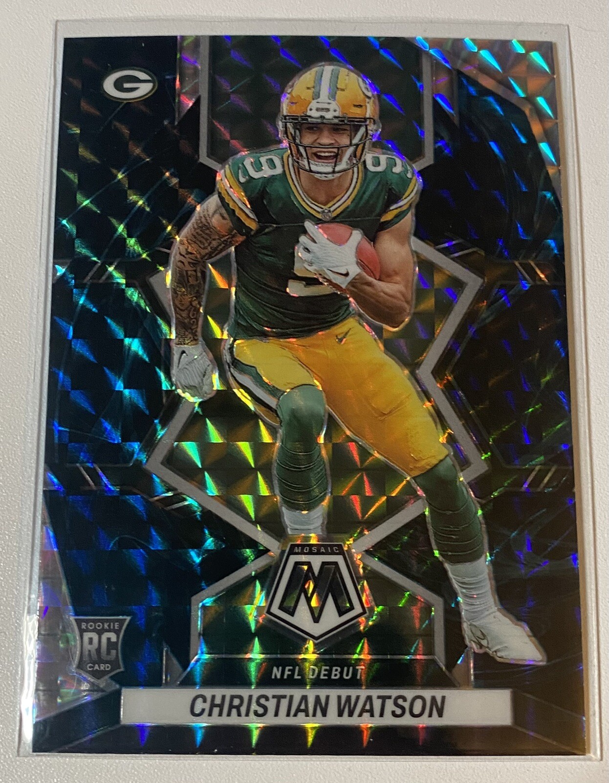 2022 Christian Watson Mosaic NFL Debut RC Genesis SP (Case Hit) Packers